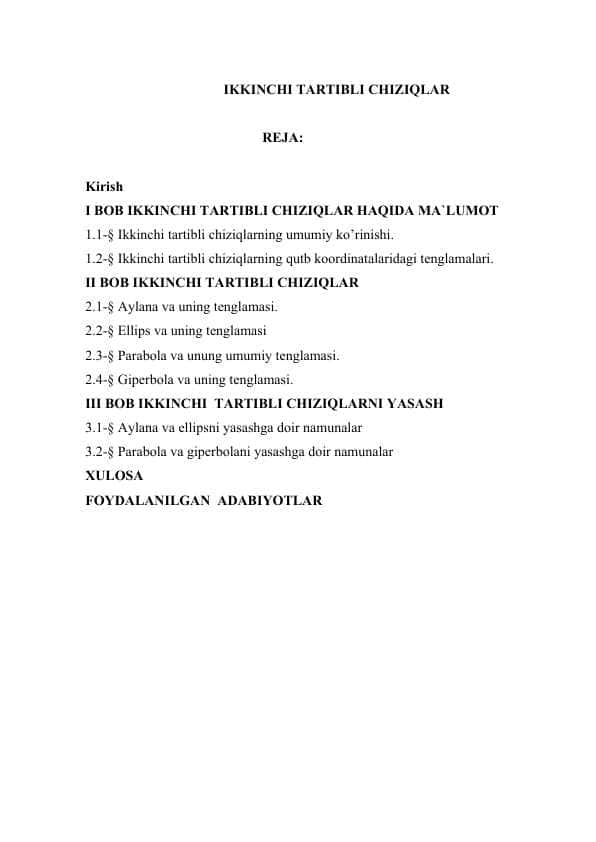IKKINCHI TARTIBLI CHIZIQLAR KURS ISHI.docx
