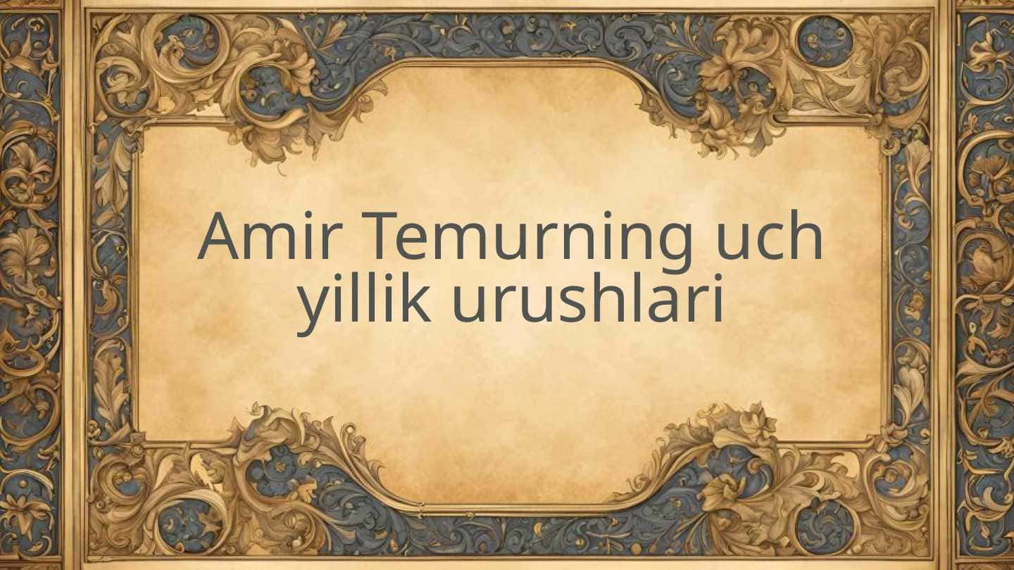 Amir Temurning uch yillik urushlari