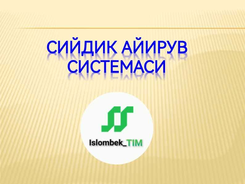 СИЙДИК АЙИРУВ СИСТЕМАСИ