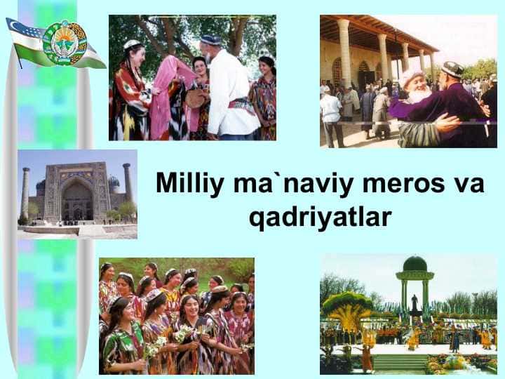 Milliy ma`naviy meros va qadriyatlar