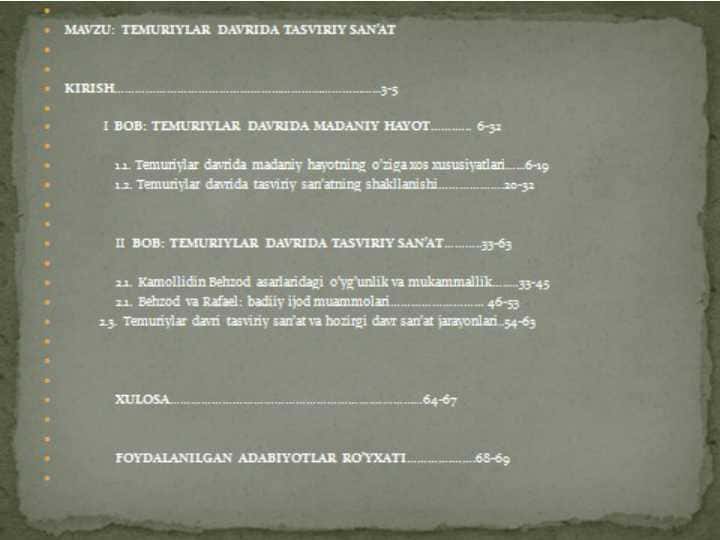 Temuriylar davrida tasviriy san'at