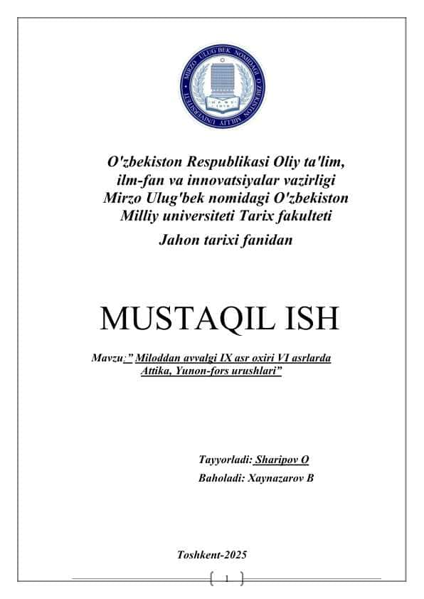 Miloddan avvalgi IX asr oxiri VI asrlarda Attika, Yunon-fors urushlari