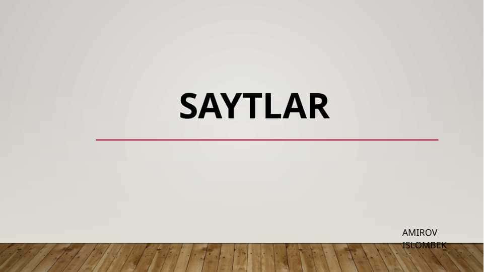 Saytlar