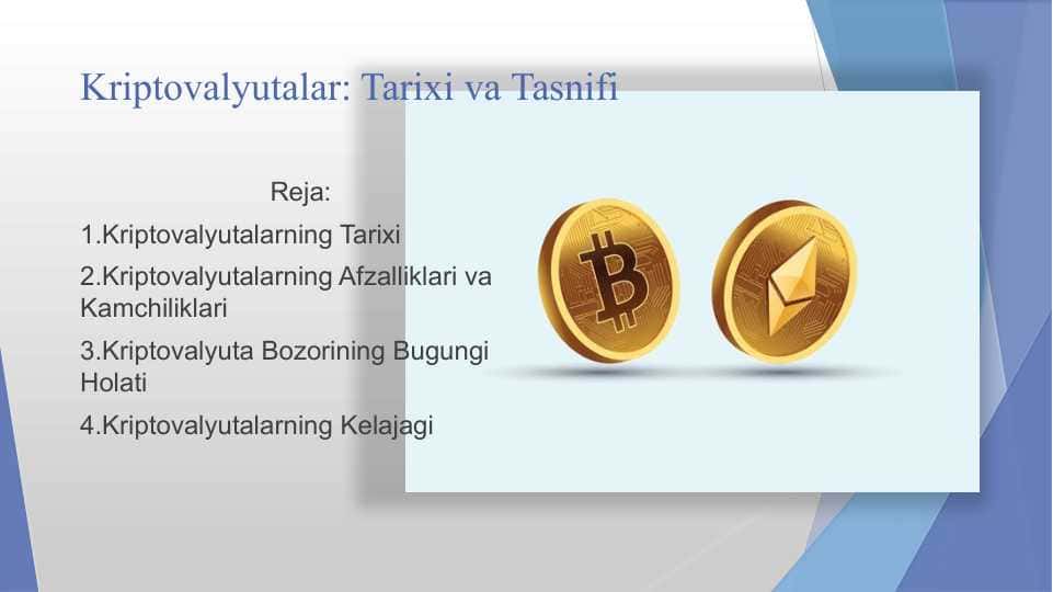 Kriptovalyutalar: Tarixi va Tasnifi