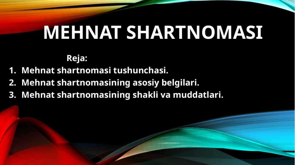 Mehnat shartnomasi