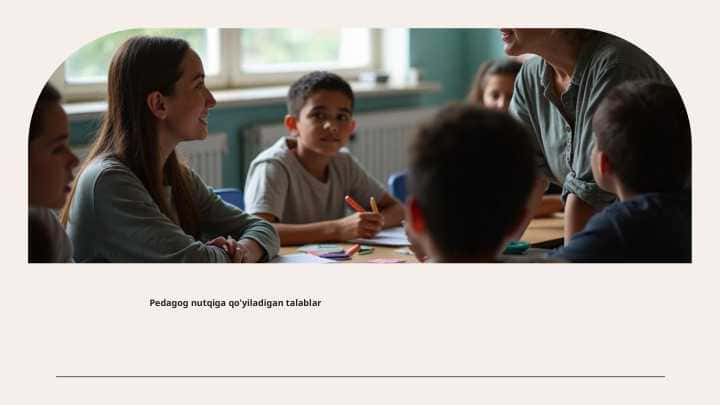 Pedagog nutqiga qo'yiladigan talablar
