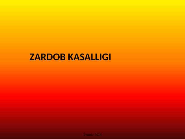 Zardob kasalligi