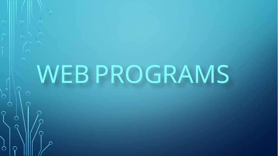 Web programs