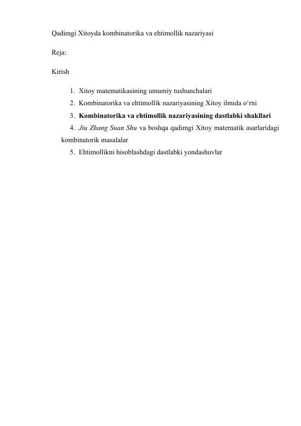 Qadimgi Xitoyda kombinatorika va ehtimollik nazariyasi.docx