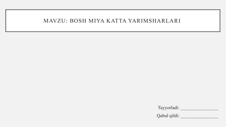 Bosh miya katta yarimsharlari