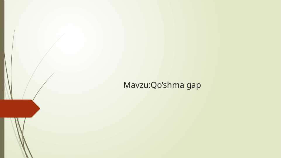 Qo’shma gap