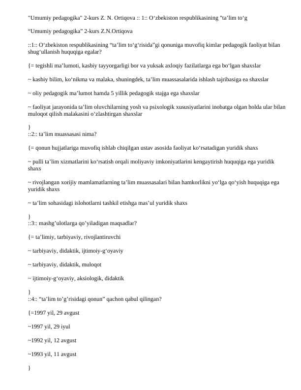 umumiy pedagogika