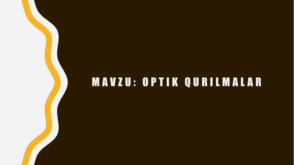 Optik qurilmalar