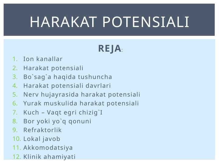Harakat potensiali