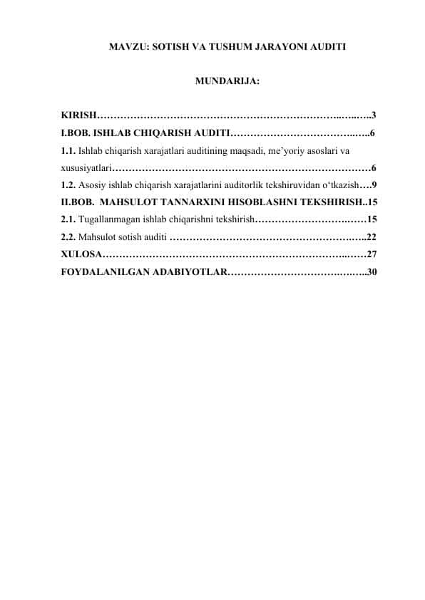 SOTISH VA TUSHUM JARAYONI AUDITI.doc