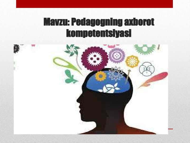 Pedagogning axborot kompetentsiyasi