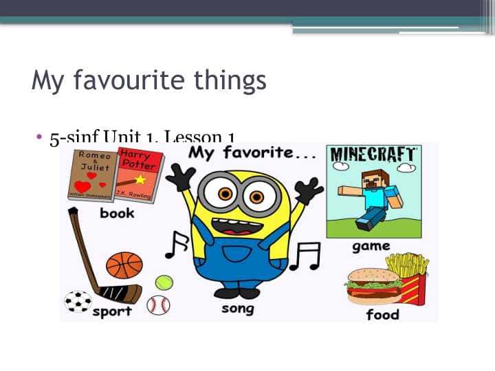 My favourite things