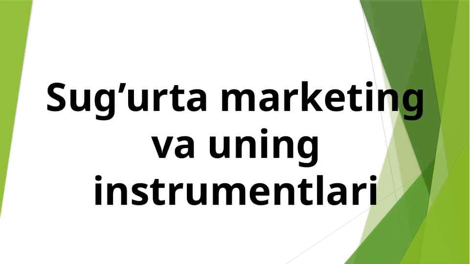 sug'urtada marketing