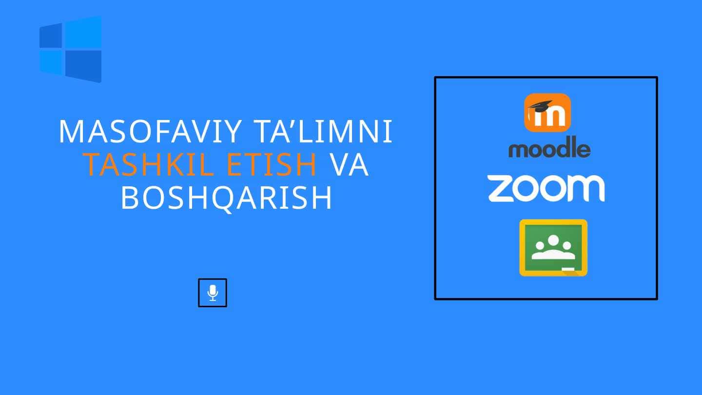 MASOFAVIY TA’LIMNI TASHKIL ETISH VA BOSHQARISH