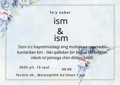 to'y xabar