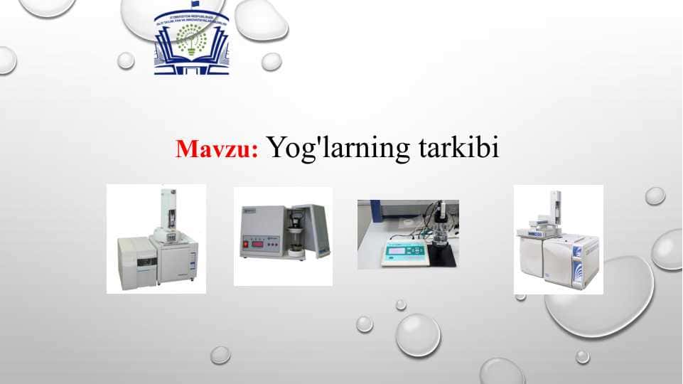 Yog'larning tarkibi