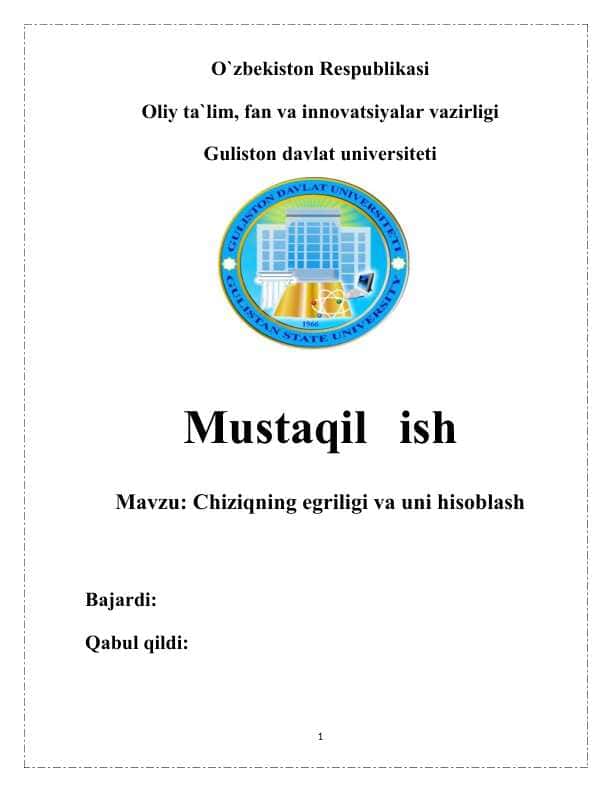 Chiziqning egriligi va uni hisoblash