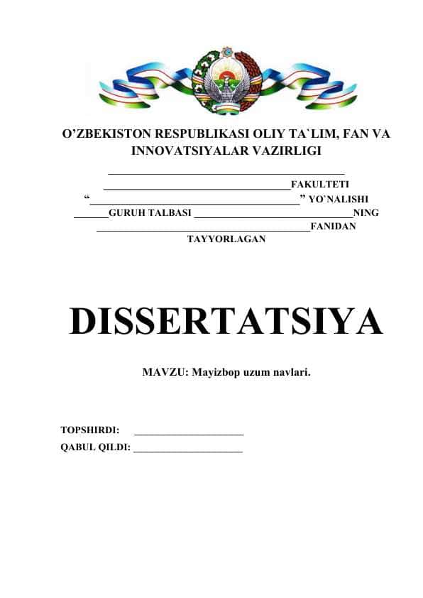 Mayizbop uzum navlari