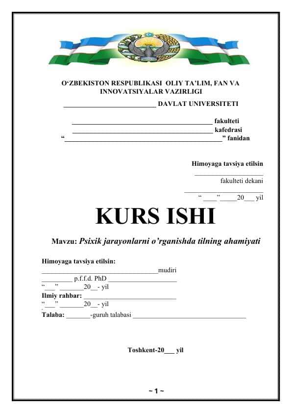 Psixik jarayonlarni o’rganishda tilning ahamiyati