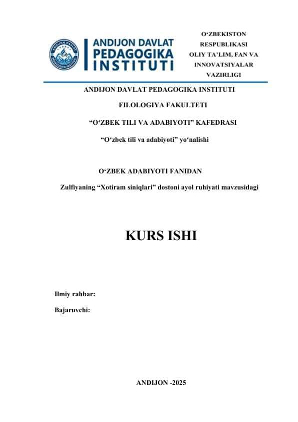 Zulfiyaning “Xotiram siniqlari” dostoni ayol ruhiyati