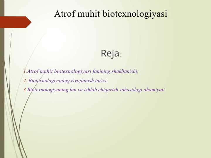 Atrof muhit biotexnologiyasi
