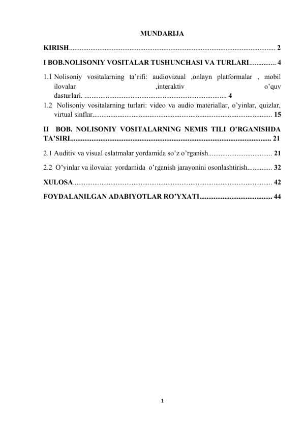 NOLISONIY VOSITALAR TUSHUNCHASI VA TURLARI KURS ISHI