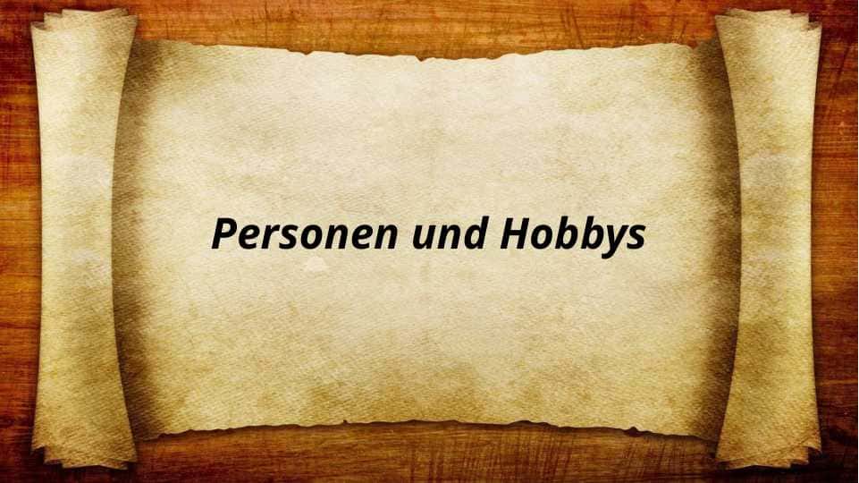 Personen und Hobbys (TAQDIMOT)