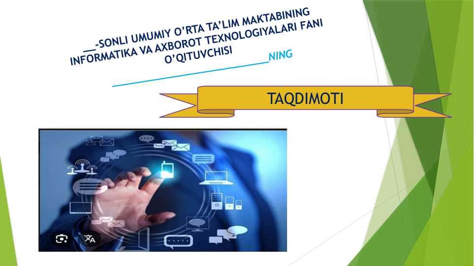 TA’LIMNING RAQAMLI TRANSFORMATSIYASI