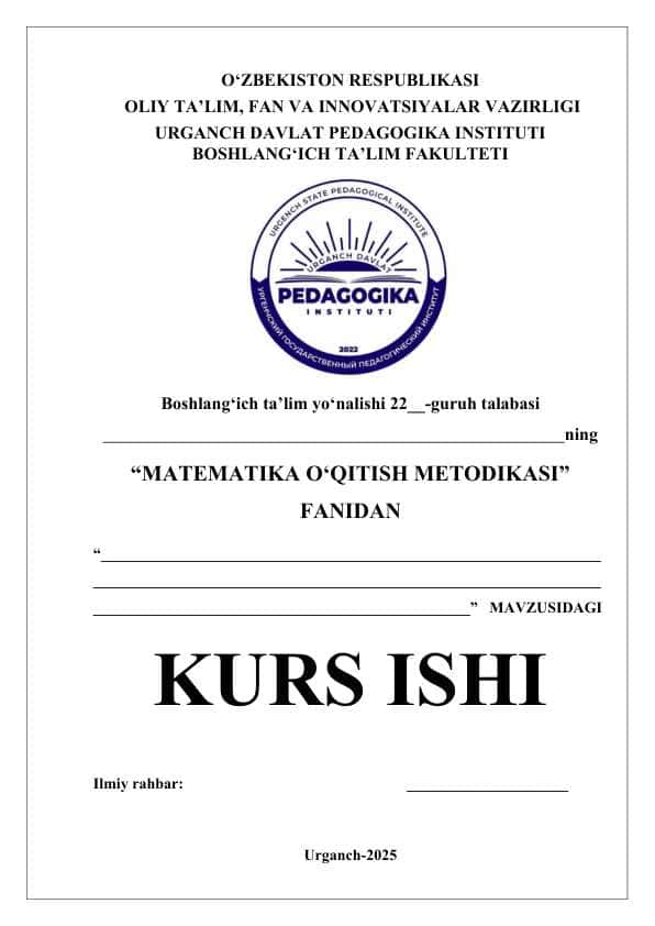 Matematika o‘qitish jarayonida og'zaki mashqlar
