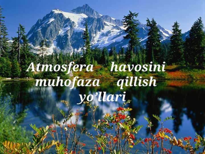 Atmosfera havosini muhofaza qilish