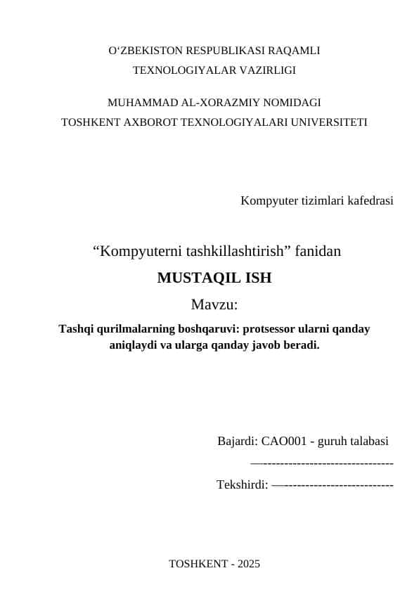 Tashqi qurilmalar