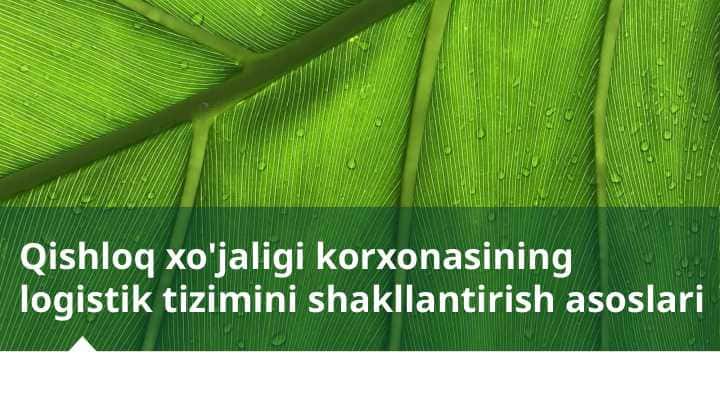 Qishloq xo'jaligi korxonasining logistik tizimini shakllantirish asoslari