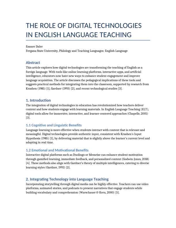 Digital Technologies in IELTS
