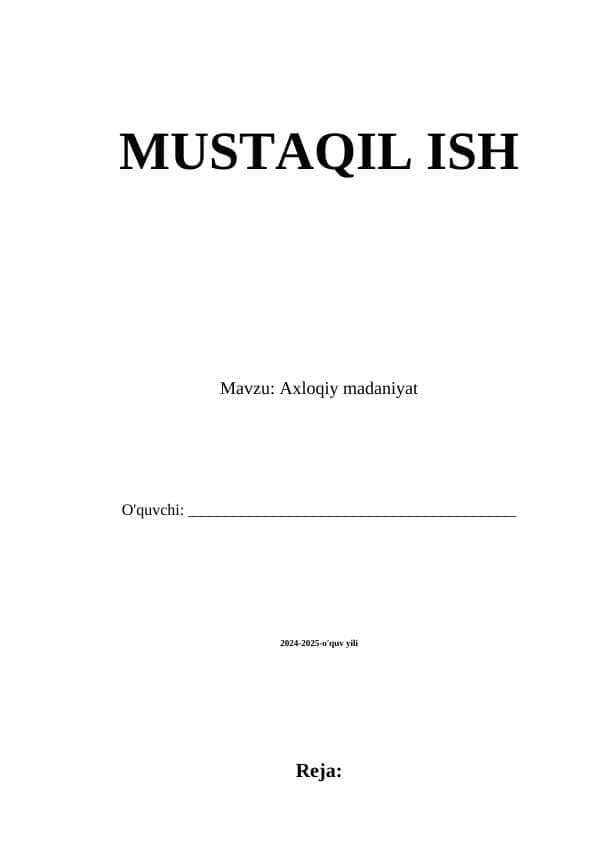 Axloqiy madaniyat