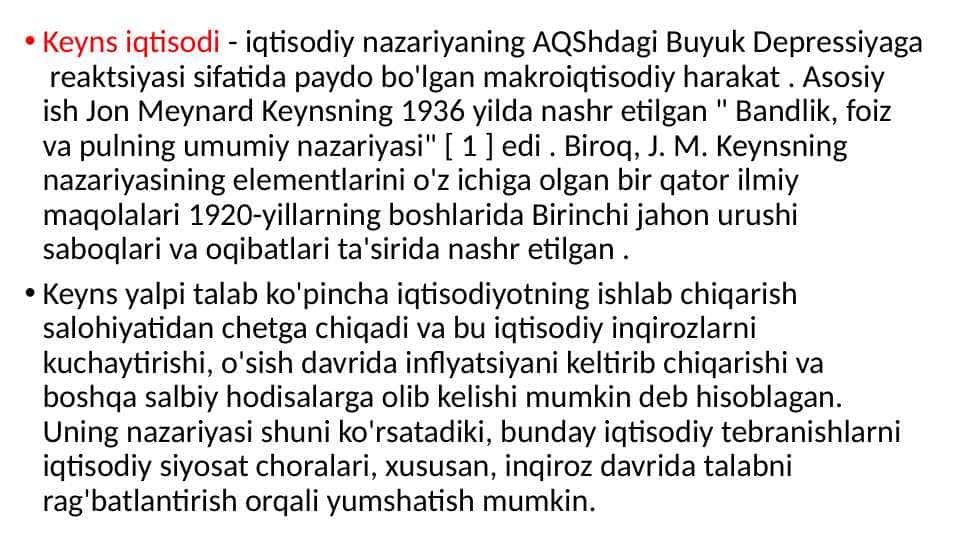 Keyns modellari