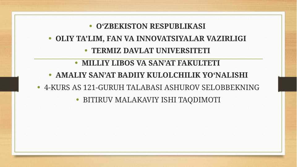 LAGAN VA LIKOPCHALARDAN TASHKIL TOPGAN DEVORIY KOMPOZITSIYA YARATISH TEXNALOGIYASI