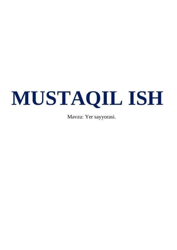 Yer sayyorasi