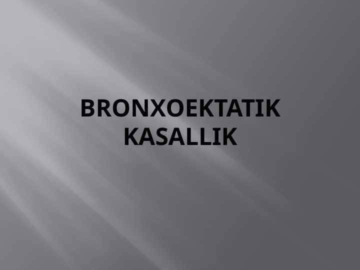 Bronxoektatik kasallik