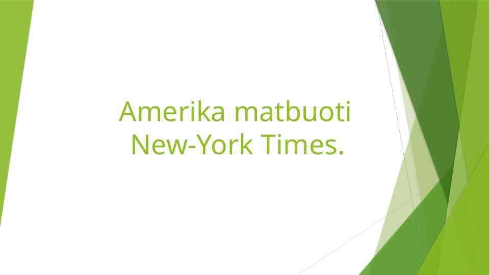 Amerika matbuoti New-York Times