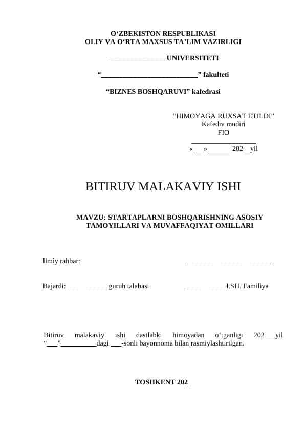 Startaplarni boshqarishning asosiy tamoyillari va muvaffaqiyat omillari