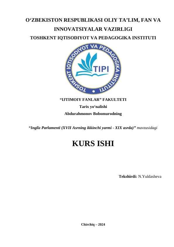 Ingliz Parlamenti (XVII Asrning ikkinchi yarmi - XIX asrda)