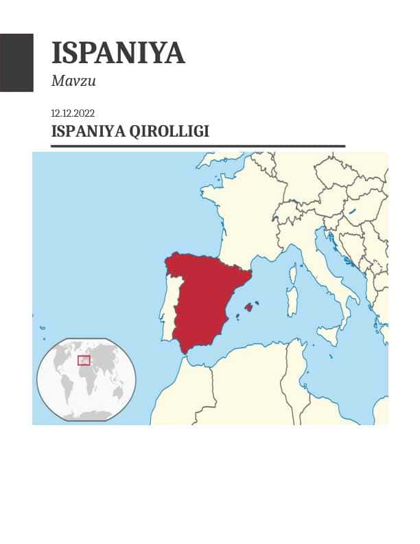 Ispaniya Qirolligi taqdimoti