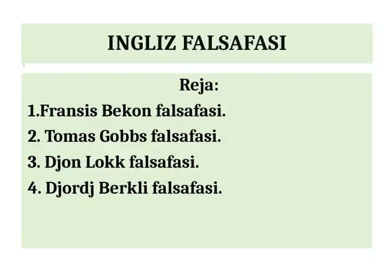 Ingliz falsafasi