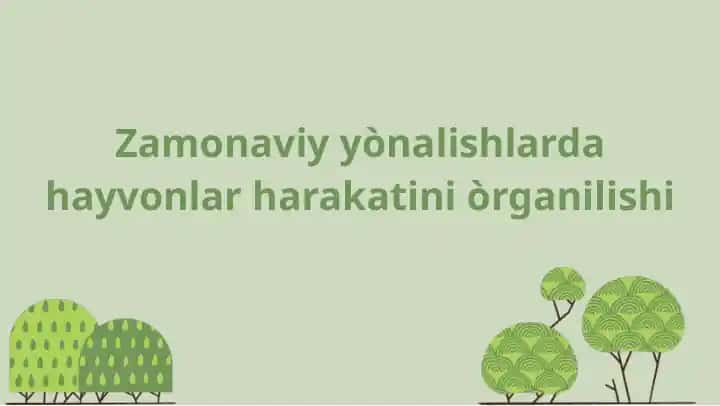 Hayvonlar harakatini o'rganish