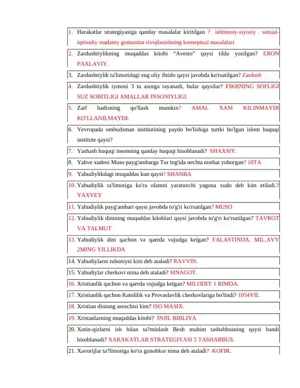 Dinshunoslik test